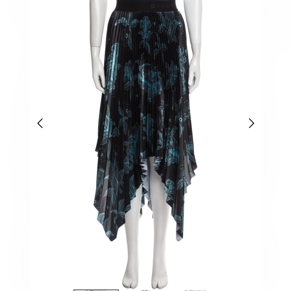 Givenchy Pleated Floral Midi Skirt - Picture 4 of 16